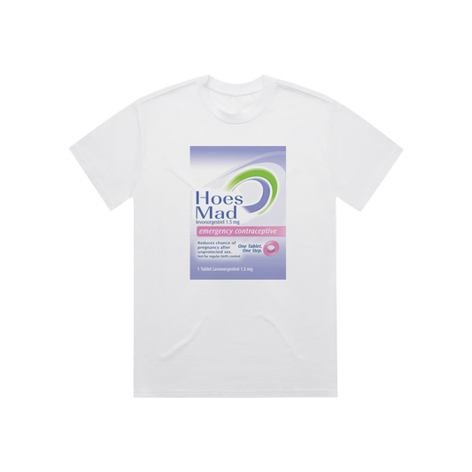 Hoes Mad Contraceptive Tee (White)